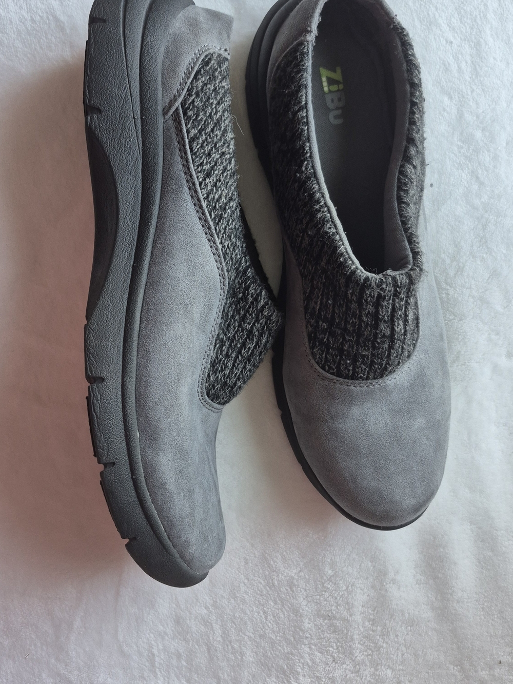Women's Gray Slip-On Comfort Shoes